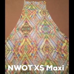 Lularoe Maxi XS, NWOT, watercolor.